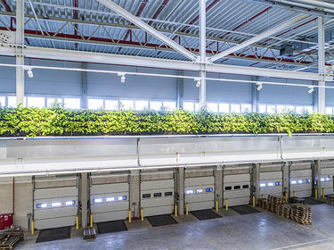 Interior view of the loading area at Datteln distribution center